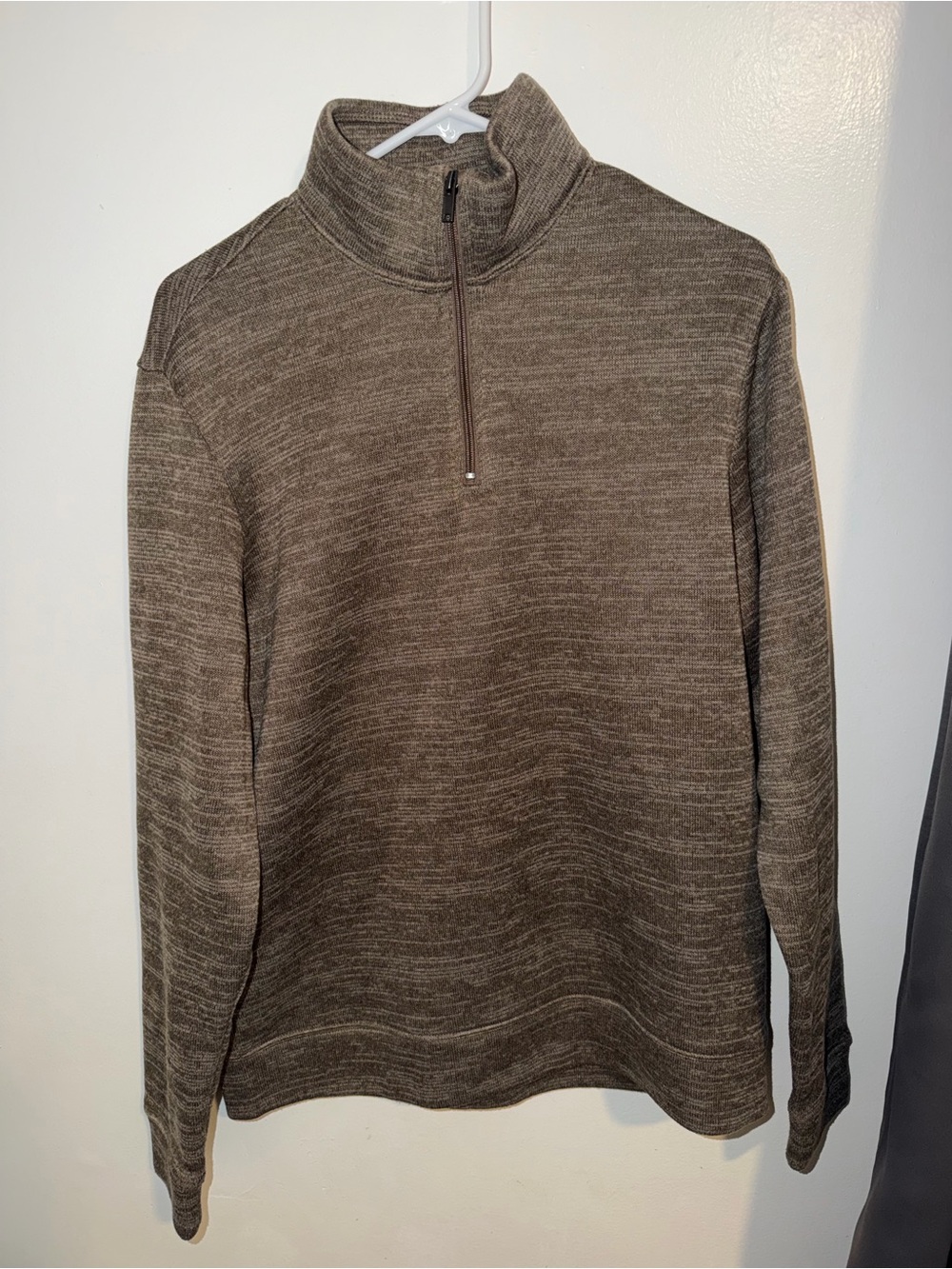 Old Navy Men's Zip Mockneck Sweater - Brown Heather